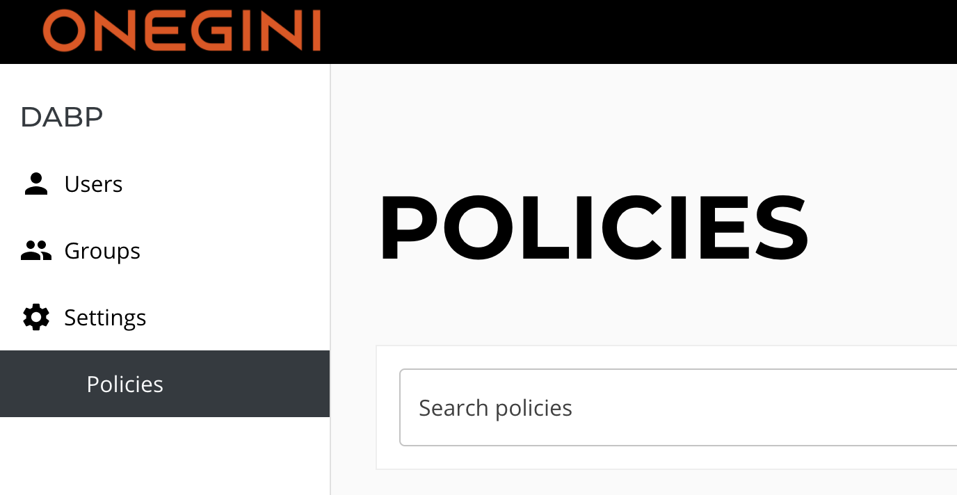 Policies page