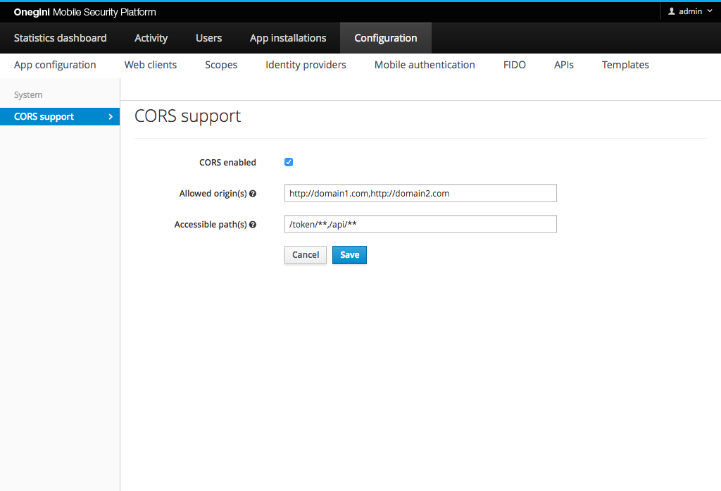 CORS support